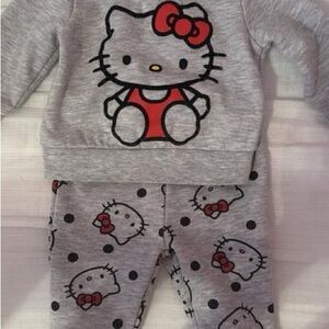 Gray Hello Kitty Sweatshirt and Leggings Set